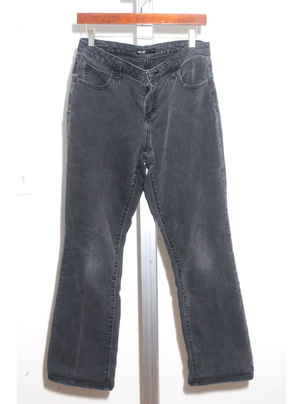 Womens Simply Vera Vera Wang Bootcut Gray Denim Jeans Size 12 Stretch Pants